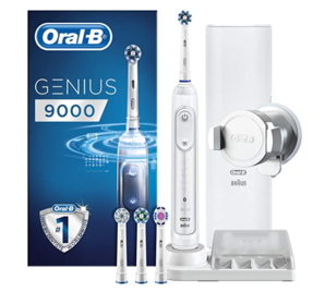 新低价！Oral-B 欧乐B Genius 9000 旗舰款智能电动牙刷套装 白色     到手约736.33元