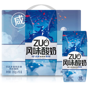 蒙牛 ZUO风味酸牛奶 海盐焦糖咸味 200g*16 礼盒装
