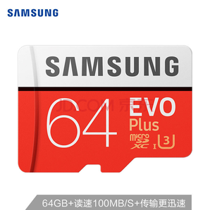 SAMSUNG 三星 MB-MC64D EVO Plus Micro SD（TF）卡 64GB