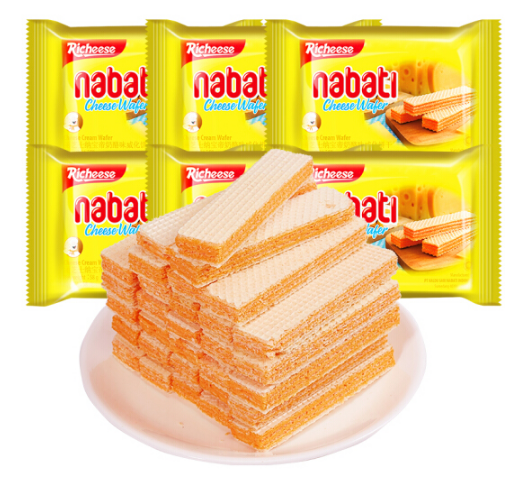 richeese 丽芝士 纳宝帝 奶酪味威化饼 348g 19.9元,可99-50