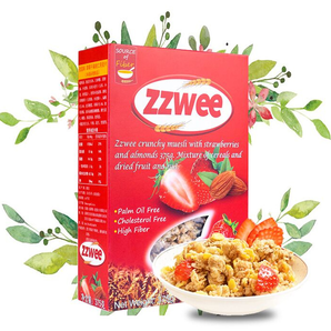 zzwee 欧洲进口草莓水果早餐燕麦片