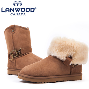 Lanwood 澳洲美利奴羊皮毛一体 雪地靴 3.5cm内增高   258元包邮