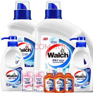  Walch/威露士 有氧洗衣液套装（洗衣液2.25kgx1和1kgx1+内衣净280gx2+消毒液60mlx3+柔顺剂50mlx2）49.5元