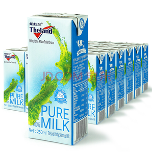 新西兰进口牛奶 纽仕兰 3.5g蛋白质部分脱脂牛奶 250ml*24 整箱装 