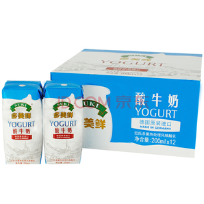  SUKI 多美鲜 原味常温酸牛奶 200ml 12盒