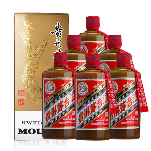 茅台 飞天酒(精品) 53度 整箱装白酒 500ml*6瓶