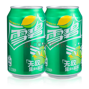 雪碧 Sprite 柠檬味 汽水 碳酸饮料 330ml*24罐 整箱装 可口可乐公司出品48元
