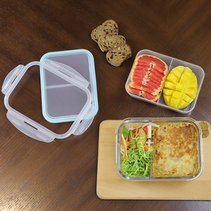 iiCook 玻璃饭盒 410ml+小麦秸秆餐具 6.8元包邮（需用券）