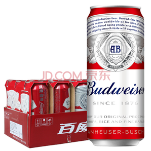 Budweiser 百威啤酒500ml*18听