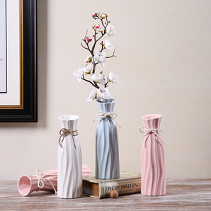 Hoatai Ceramic 华达泰陶瓷 简约陶瓷花瓶 20.3cm A款粉色 9.9元包邮