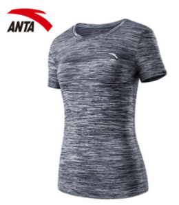 安踏（ANTA）96825115 短袖女 2018夏季新款女装纯色透气速干圆领运动T恤