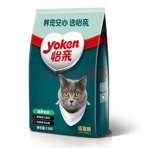 预售： Yoken 怡亲 宠物成猫粮 7.5kg 