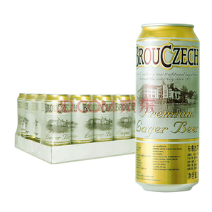 布鲁杰克（Brouczech）拉格啤酒500ml*24听整箱装