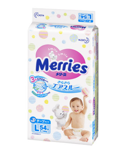 88VIP： Merries 妙而舒 婴儿纸尿裤 L54片