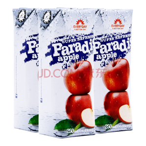 埃及进口 乐源 Paradise 苹果汁 果汁饮料250ml*4瓶