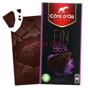 比利时进口 COTE D‘OR 克特多 金象 86%黑巧克力 100g *2件32.9元（合16.45元/件）
