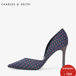 CHARLES&KEITH CK1-60280135 波点通勤尖头奥赛鞋 184元