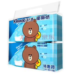 舒洁（Kleenex）湿厕纸 旅行装10片*10包装