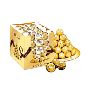 super会员、 限地区！Ferrero Rocher 费列罗 巧克力 榛果威化巧克力礼盒 48粒600g