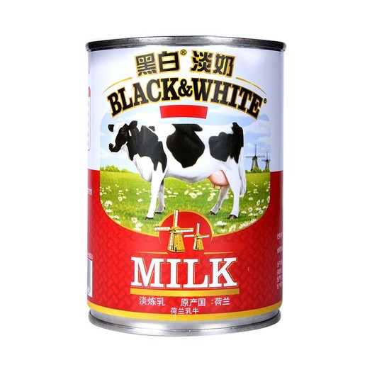 black&white 黑白淡奶全脂炼乳400g