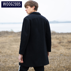 13日0点： WOOG2005 ＷＦ1805A7016 男士羊毛混纺大衣 