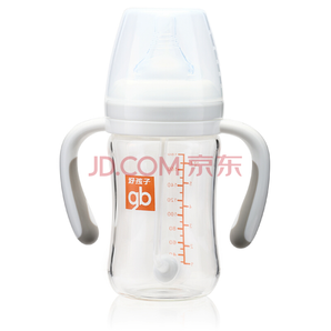 gb 好孩子 母乳实感宽口径 映入吸管玻璃奶瓶 180ml *4件 +凑单品 122.13元包邮（双重优惠，合30.53元）
