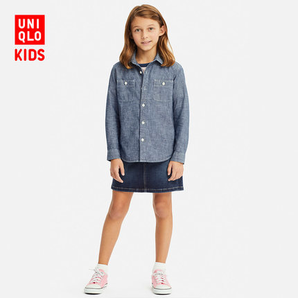15日0点： UNIQLO 优衣库 儿童休闲工装衬衫 79元包邮