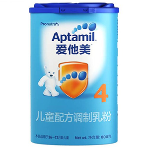 中亚Prime会员： Aptamil 爱他美 婴儿配方奶粉 4段 800g 中文版 *3件 471.74元包邮（合157.25元/件）