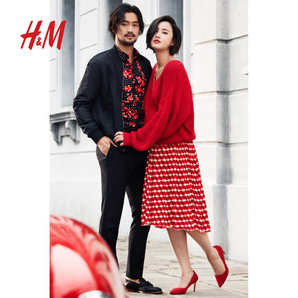 H&M袁弘同款衬衫男长袖2019春季新款 休闲保暖打底衬衣HM0702989