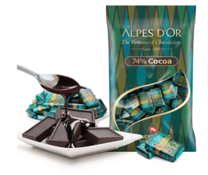 瑞士进口 Alpes d'Or 爱普诗74%黑巧克力1kg