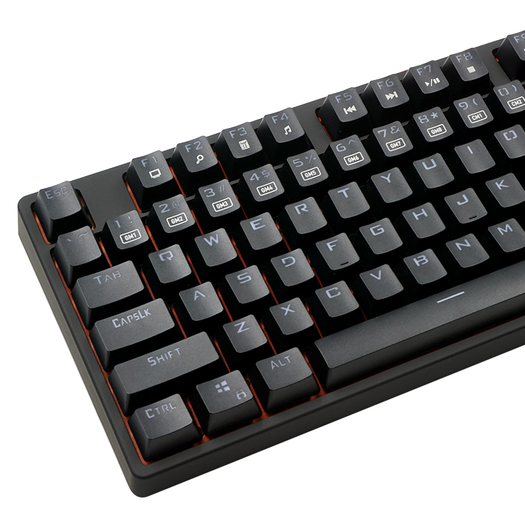 noppoochoc87橙色背光游戏机械键盘cherry樱桃黑青茶红轴