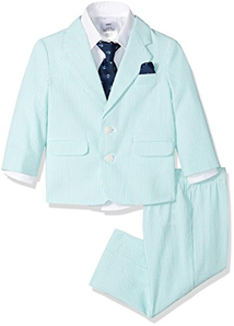 Nautica 诺帝卡  男童西装套装（外套、裤子、衬衫和领带）