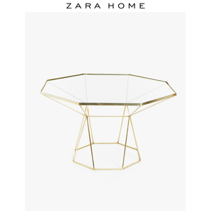 Zara Home 金色八边形大桌子家用辅助桌茶几桌 41469072303