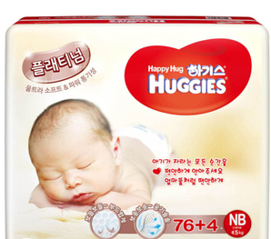 HUGGIES 好奇 铂金装 婴儿纸尿裤 韩版 NB80片