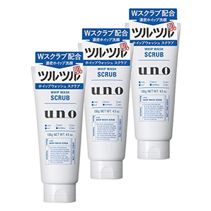 金盒特价，Shiseido 资生堂 UNO 男士磨砂去角质洁面乳130g*3支   含税到手约￥45