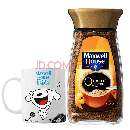 麦斯威尔英国进口速溶香醇金咖啡冻干粉100g瓶