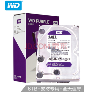 Western Digital 西部数据 紫盘 6TB 64M 监控硬盘(WD60EJRX) 999元包邮