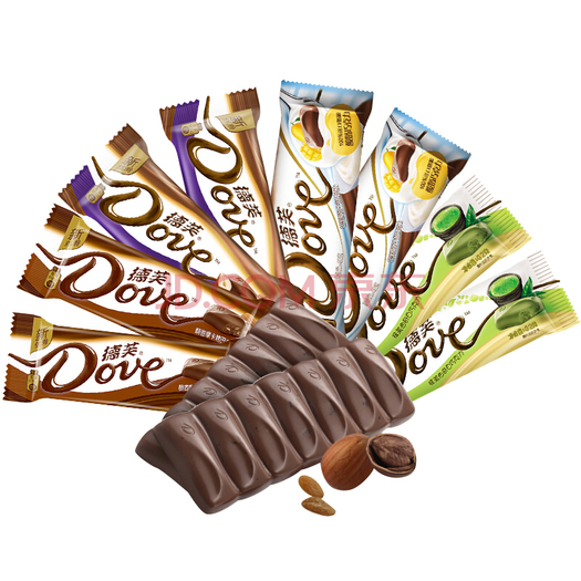 dove 德芙 巧克力 排块 8支装