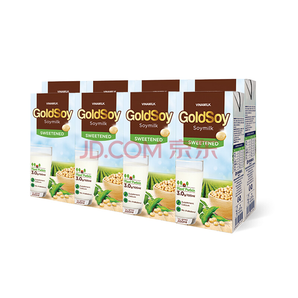 越南进口 谷娜鲜（goldsoy）甜豆奶蛋白质饮料（200ml*4支）*2排