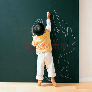 FOOJO可擦写黑板贴 儿童涂鸦办公培训自粘贴纸 90*120cm绿板 *14件 256元（合18.29元/件）