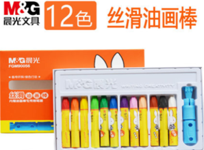M&G 晨光 米菲丝滑油画棒 12色送削笔器+延长器 4.8元包邮（需用券）