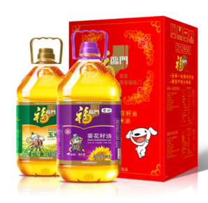 福临门 食用油品质套装 葵花籽油3.09L+玉米油3.09L