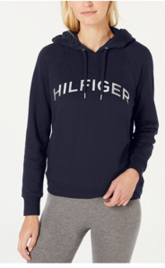 Tommy Hilfiger Sport  Foiled Logo Print Hooded Sweatshirt 女士卫衣