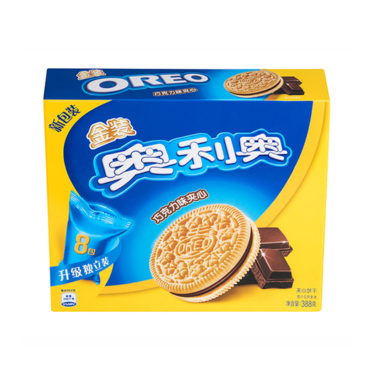 oreo奥利奥夹心饼干金装巧克力味388g2件16元下单立减
