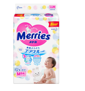 Merries 妙而舒 婴儿纸尿裤 M号 64片