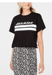 两色可选！Dickies  Cotton Stripe-Logo 短款T恤