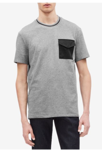 限码！Calvin Klein  Men's Contrast Pocket T-Shirt 