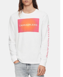 两色可选！尺码全！Calvin Klein Jeans  男士长袖标志T恤