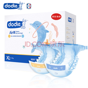 dodie Air 柔 婴儿纸尿裤 XL102片 （日用68片+夜用34片） *2件 344.3元（合172.15元/件）