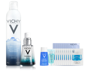 VICHY 薇姿 89号精华露 30ml+温泉水喷雾 300ml+优护清透防晒喷雾 200ml+小样赠品